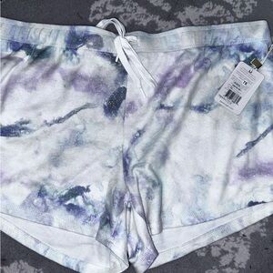 PJ Savage sleep shorts size XL tie dye purple white blue NWT